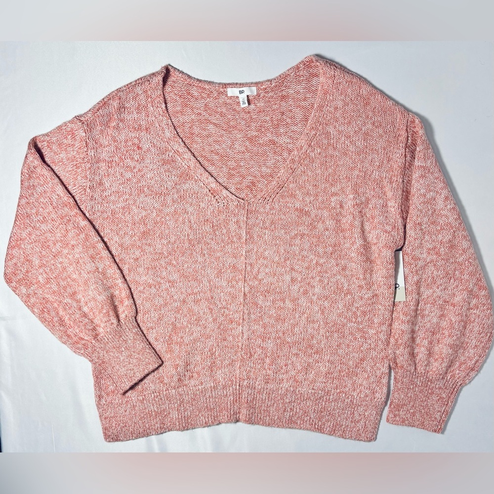 Nordstrom bp. Long Sleeve Pullover Sweater Women's Medium Coral Clay Marl NWT